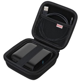 BOVKE Carrying Case Compatible with TP-Link Ultra-Portable Wi-Fi 6 AX1500 Travel Router, TP-Link TL-WR1502X Portable WiFi Mobile Hotspot Holder with Mesh Pocket for Extra Cables, Black