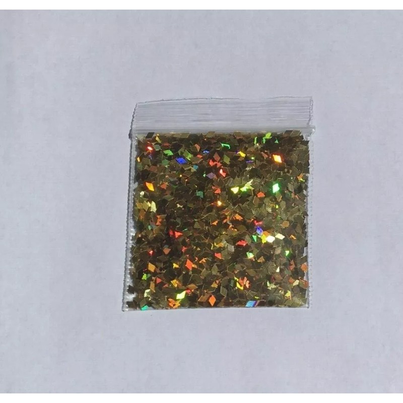 BabyEmma2007 Diamond Shape (Luxury Gold) 2mm Glitter 1tsp-Nail Art Face