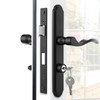 MaxxGeek Flat Slot Storm Door Handle Complete Set, Mortise Keyed