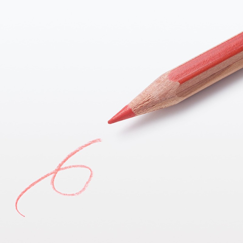 MUJI NB0SPA2S Pencil, Red/Blue