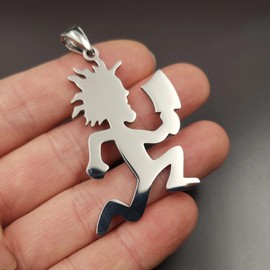 ICP necklace, Juggalo necklace, 925 sterling silver Jugallo Hatchetman Necklace, hatchetman necklace, insane clown necklaces, hatchet man chain, Hip Hop Trendy Pendant Charm for men and woman with 24"