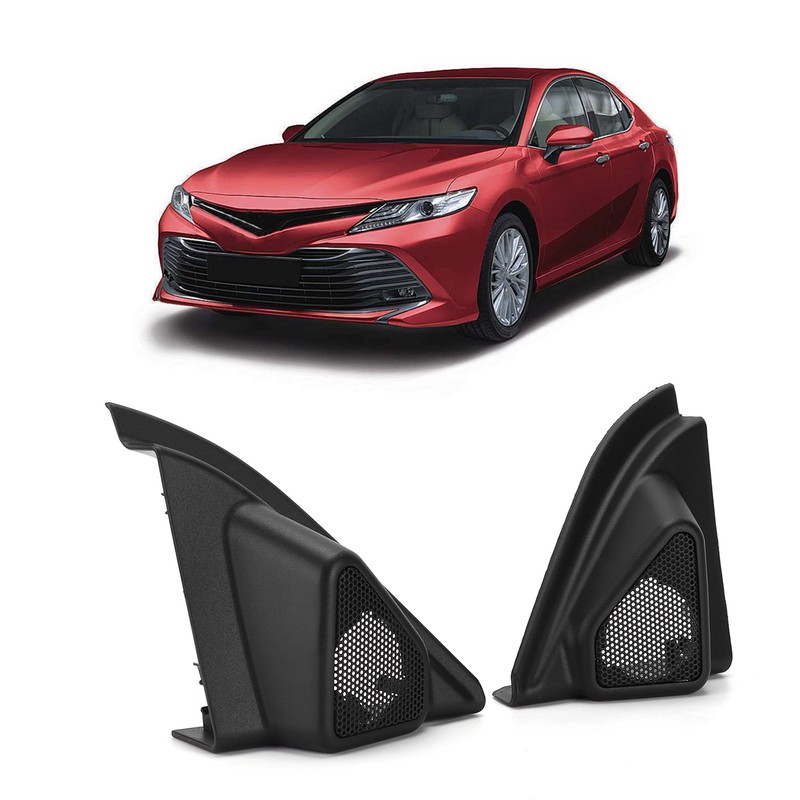 2pcs Car Door Tweeter Speaker Cover Trim Loudspeaker Decor Replacement