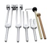 AILIMIAO Tuning Fork Set (128Hz, OM 136.1Hz, MI 528Hz, 4096Hz),
