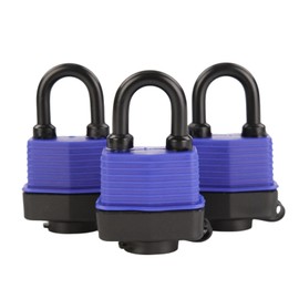 SEPOX® Out-Door Padlock,44mm 1.75" Premier Weather-Proof Padlock Keyed-Alike, Heavy-Duty Water-Proof Security for Storage, Gates, Boats, Marine, Fence, 3Pcs of Locks 6Pcs of Same Key Convenience