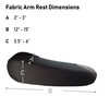 FH Group Flat Cloth Fabric Armrest Cover Semi-Universal Fit, One