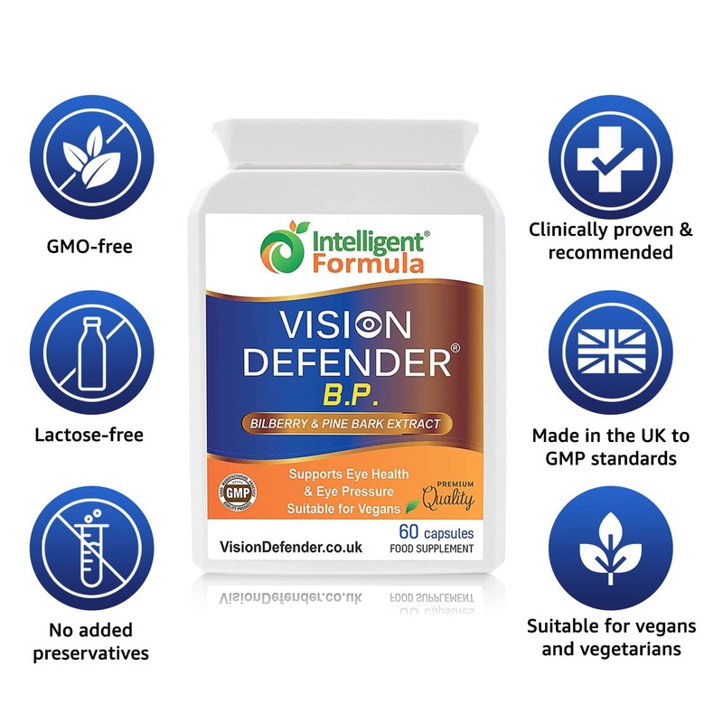 Vision Defender BP Eye Supplement: Bilberry and Pine Bark Extracts