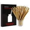 Gold Straws, Pack of 100, with Recycled Packaging, Biodegradable for