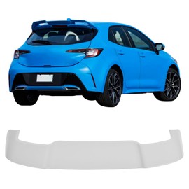 IKON MOTORSPORTS, Rear Window Roof Spoiler Compatible with 2019-2025 Toyota Corolla & 2023-2025 GR Corolla Hatchback, Sport J Style Unpainted Gray ABS Top Roofline Windshield Visor Spoiler Wing
