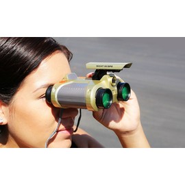 Kids Night Vision Secret Super Spy Cool Binocular Green Surveillance Scope Telescope Gadget with Pop-Up Light Search. Shines Up To 25 Feet in the Dark! Makes a Perfect Toy Gift for Boys or Girls!