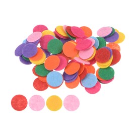 HARFINGTON 300pcs Round Felt Circles, 15mm 5/8" Pre Cut Felt Craft Pads Non-Woven Mini Felt Fabric Circles for DIY Sewing Handcraft Cut Projects Craft Finishing, Mixed Color