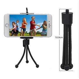 Flexible Mini Table Tripod Black 1/4 Inch 1/4 Table Camera Compatible with GoPro LC2620