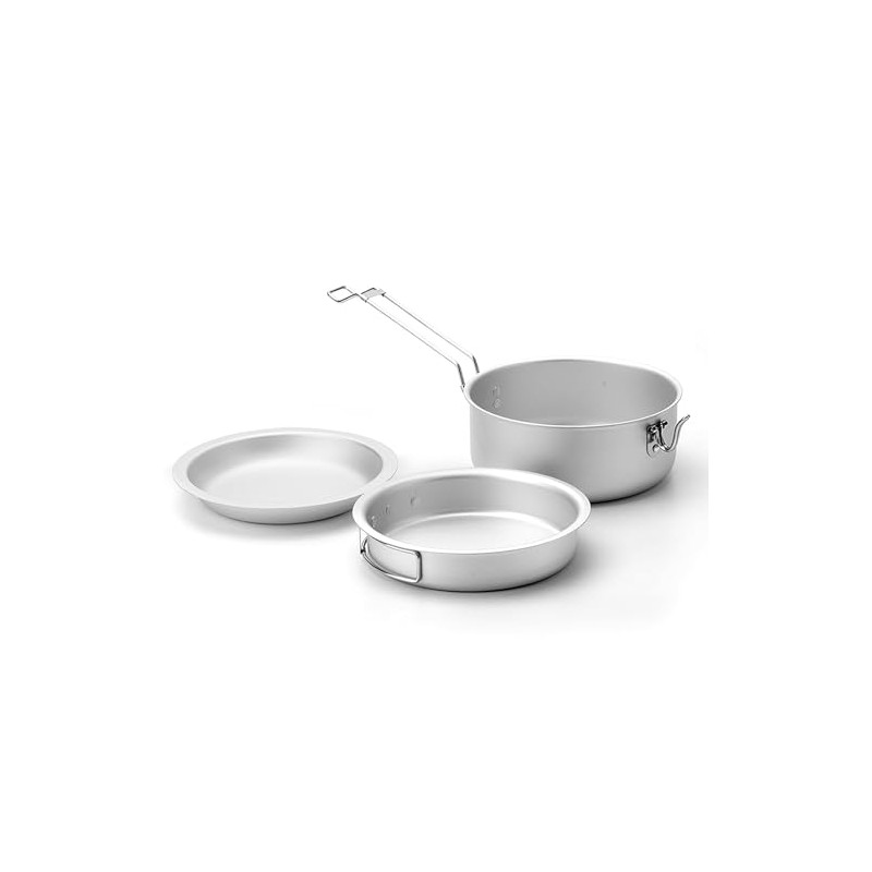 High hardness aluminum oxide outdoor cookware set compact and convenient