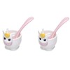 Joie Unicorn Egg Cup and Spoons, Plastic Kitchen Cups for