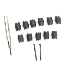 Eacam 13Pcs Spot Weld Cutter Set 3/8in Cut Welding Tool Remover Kits Double Sided Drill for Eletric Drill, Easily Drills Into Material Without Warping, Ideal for Stainless Steel,