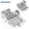 TOOLF Expandable Dish Rack, Dish Drying Rack for Kitchen Counter,