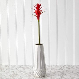 Nearly Natural 23-in Star Bromeliad Artificial Flower, Tropical Blossom, Coral