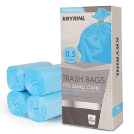 Strong Mini Trash Bags, 0.5 Gallon, 240 Counts, Small Garbage Bags for Bathroom, Kitchen, Home Trash Cans, Durable Plastic Bin Liners (Blue)