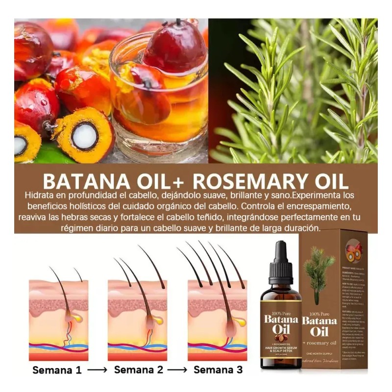 Aceite De Batana Para Crecimiento Capilar Y Vitalidad 30 Ml