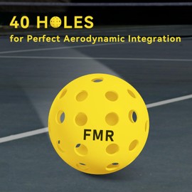 Feel my rhythm Pickleball Balls,40 Hole Outdoor Balls, USA Pickleball Approved Pickle Ball for Tournament Play, Crack-Resistant, Aerodynamics, 4 Packs