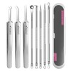 8 Pieces Blackhead Remover Comedone Squeezer Set Tweezers Set with