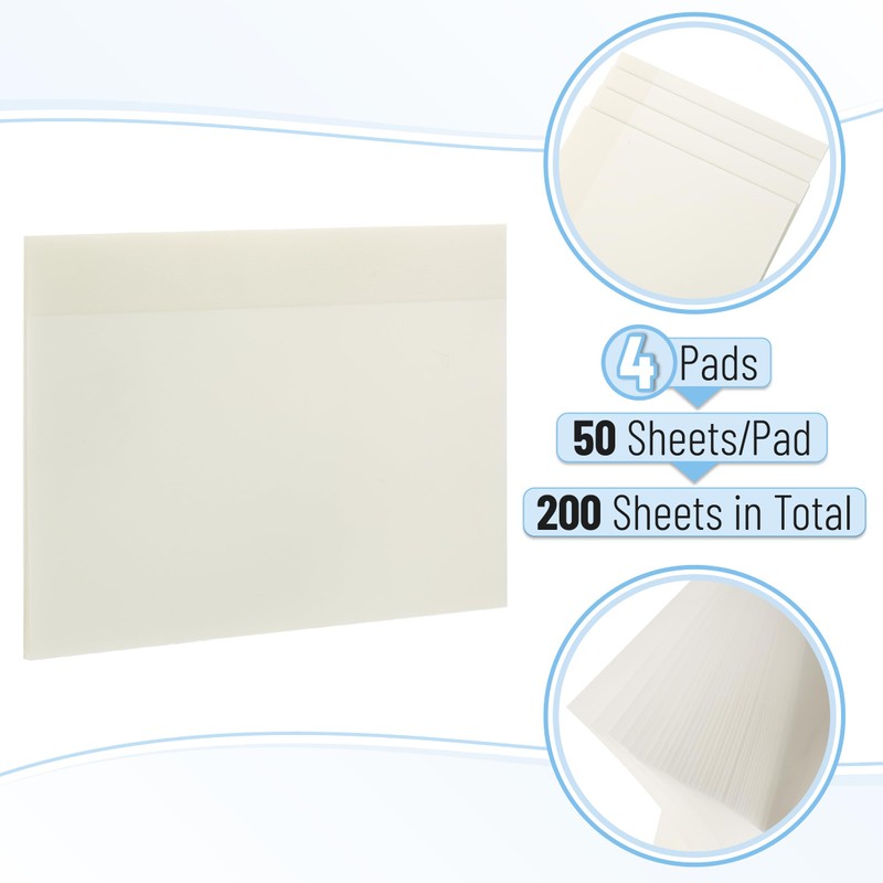 Mr. Pen- Transparent Sticky Notes, 5"x7", 200 Sheets, White, See