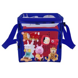 Clear Bag for Toniebox and Tonies Characters Transport, Carry Case for Yoto Player and Yoto Cards, Toy Organizer for Kids, Blue