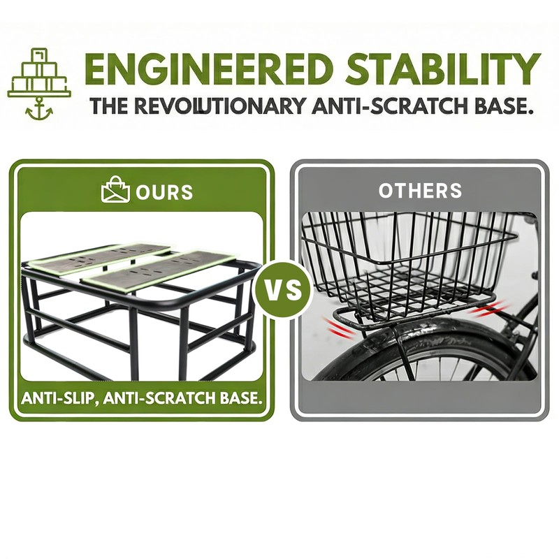Rear Bike Basket,Rear Rack Bicycle Basket with Waterproof Storage Bag,Large