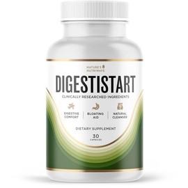 DigestiStart – Natural Digestive Supplement with Wild Yam, Poria Cocos & Bacopa Monnieri – Made in USA, Non-GMO, Easy-to-Take - 30 Capsules, 1 Month Supply