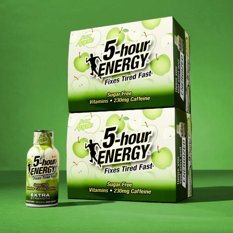 Sour Apple Flavor Extra Strength 5-hour ENERGY Shots - Size: