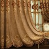 Amidoudou 1 Pair European Luxury Embroidered Curtains for Living Room