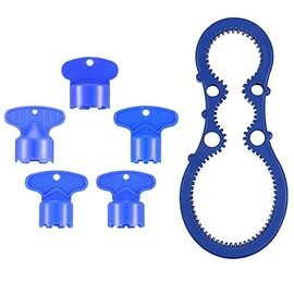 Faucet Aerator Key, Aerator Key for Sink, with 5 Size M16.5, 18.5, 21.5, 22, 24 faucet aerator removal tool for kitchen sink faucet aerator, Replacement Cache Aerators, kitchen sink faucet aerator(B)
