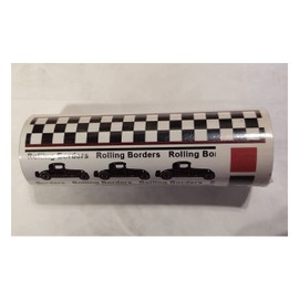 Checkered Flag Cars Wallpaper Border-4.5 Inch (Red Edge)