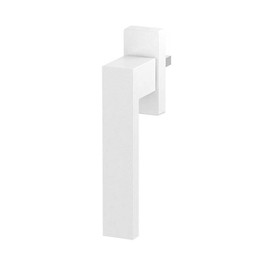 Vershy Aluminium window handle, white, Dublin design, powder-coated, RAL 9016, pin length: 35 mm