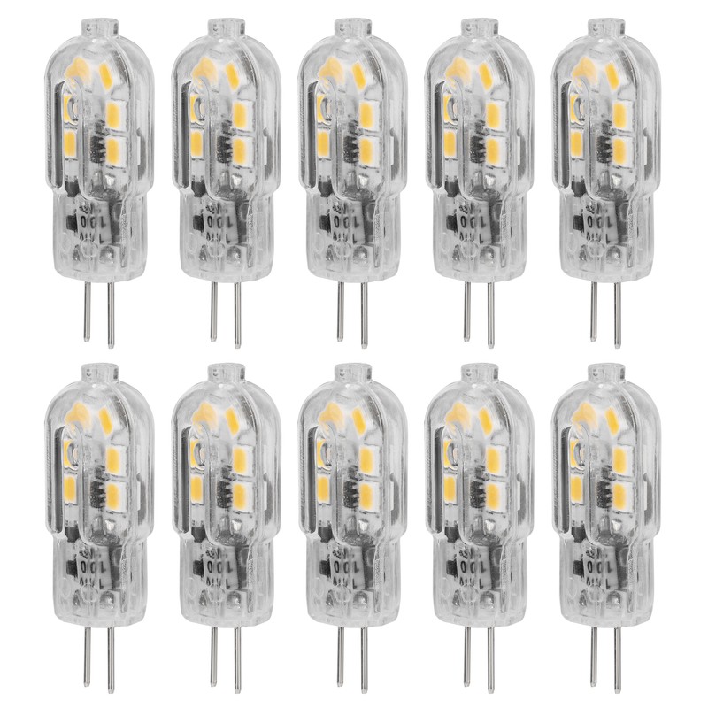 10Pcs Bi Pin Bulbs 12LED 1.2W G4 LED Bulb for