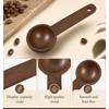 2 PCS Coffee Scoop, Natural Wooden Tablespoon Measuring Spoon (15ml)