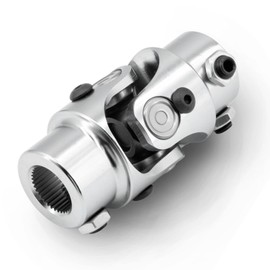 ALEJEKNA 3/4-36 Spline X 3/4" DD Steering Universal Joint U Joint Shaft (Single/Chrome)