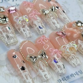 Royal Ribbon Handmade Nail Tips - Water Drop / 로열리본 수제네일팁 - 물방울