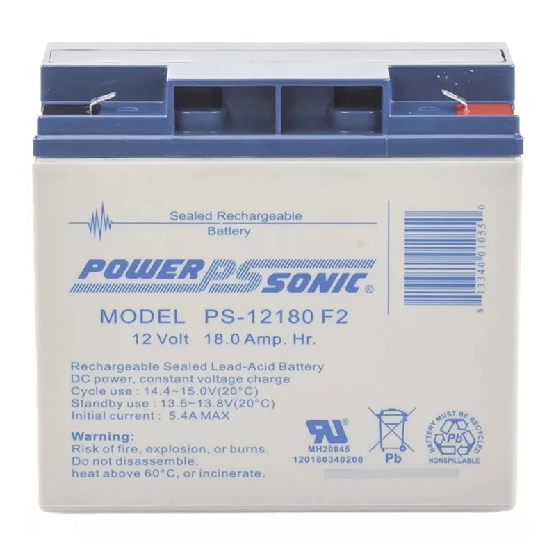 Power Sonic Ups Pl-12180 F2 De Respaldo 12 18/a Reemplazo