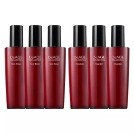 Chamzone 참존 디에이지 레드 에디션 3+3 기초 듀오세트 스킨 로션 120ml 단품 총 6개 Charzon D.A Adage Red Edition 3+3 Basic Duo Set Skin Lotion 120ml Single Item Total 6 [Single option]