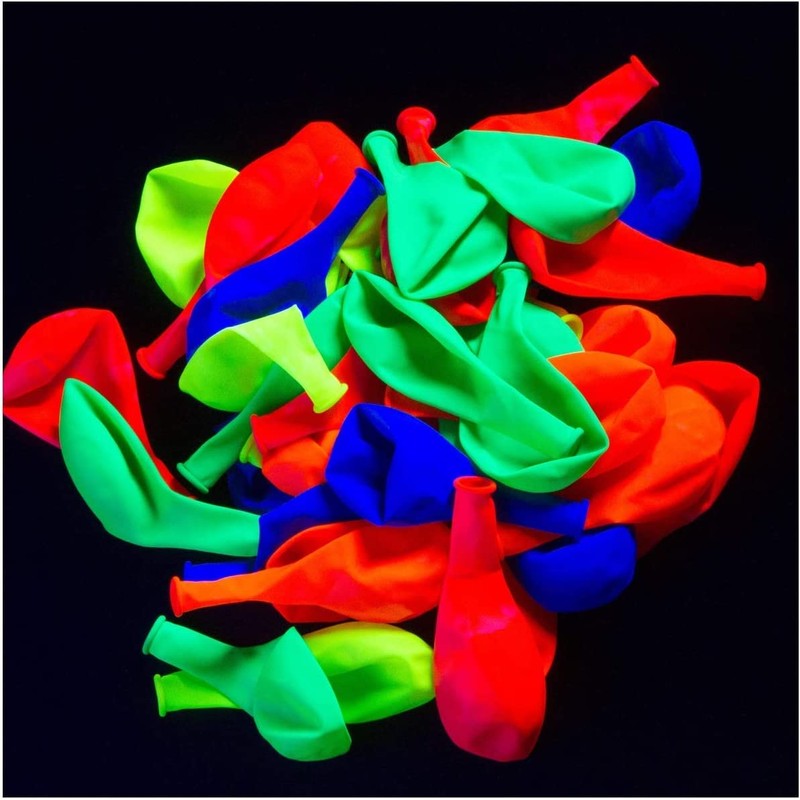 Glow King Neon Balloons - Fluorescent Neon Glow Party Balloons