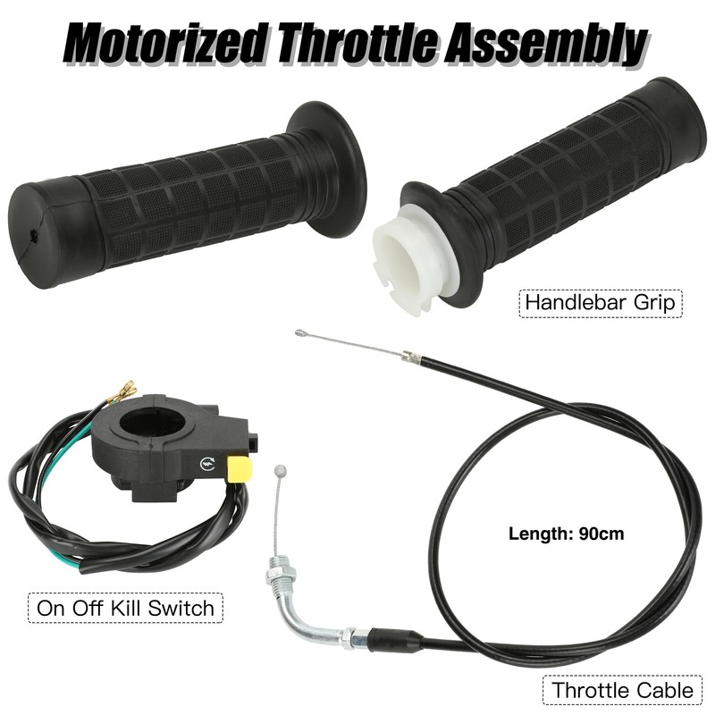 YOXUFA Throttle Cable Twist Throttle Handle Grip Assembly for 2