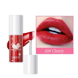 Beauty Searcher Lip Stain Tint Set, Mini Liquid Lipstick Long Lasting Lip Gloss 2 in 1 Lip and Cheek Tint Stain Hydrating & Moisturizing Waterproof Lip Stain Lip Tint Set for Women (02 Cherry)