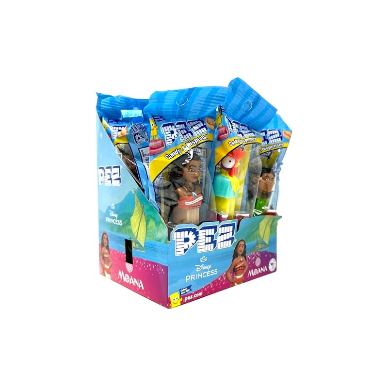 Pez Moana Dispensers and Refill Candy Pack, 12 Individually Wrapped