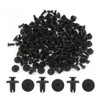 uxcell 100Pcs 7mm Hole Black Plastic Push in Rivet Interior