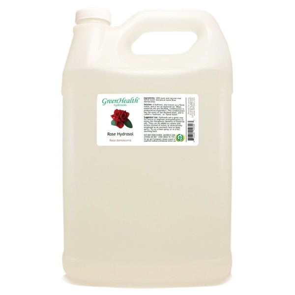 Rose Hydrosol (Floral Water) - 1 Gallon Plastic Jug w/Cap - 100% pure (NOT OIL)