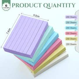 ELAKIRI 1200 Index Cards A8 Lined, 150 g/m² Thickened Paper Learning Cards Colourful, 5.2 x 7.4 cm Flashcards for English Vocabulary, Formulas and Notes, Index Cards for Office School Presentation
