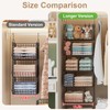 5 Tier Extra Large Closet Hanging Organizer with 5 Dividers,16.5"L