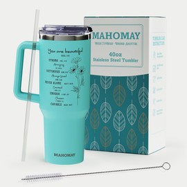 MAHOMAY Christian Gifts For Women - 40oz Tumbler with Handle - Inspirational Gifts for Women Religious, Baptism Gifts - Birthday Gifts for Women Faith