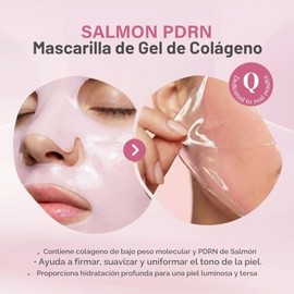 Quasi Mascarilla Facial Salmón DNA PDRN Colágeno Hidrolizado 4 pzas