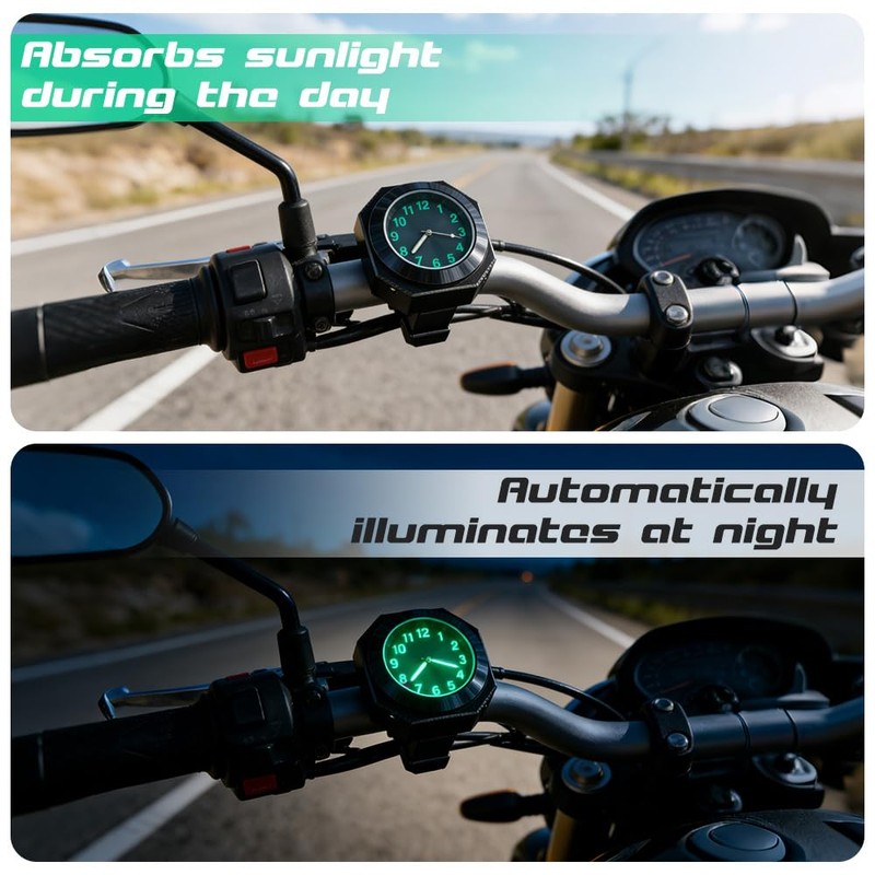 Pengrity Motorcycle watch, waterproof, bicycle watch, bicycle watch for handlebars,